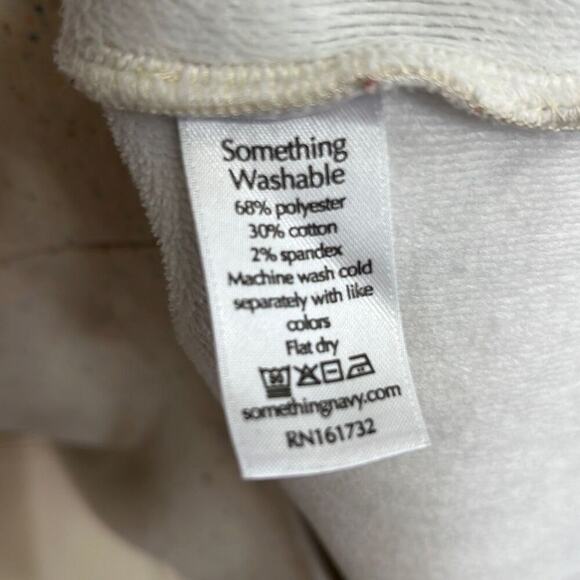 Something Navy size large off white speckled button down shirt jacket sweatshi - Picture 4 of 4